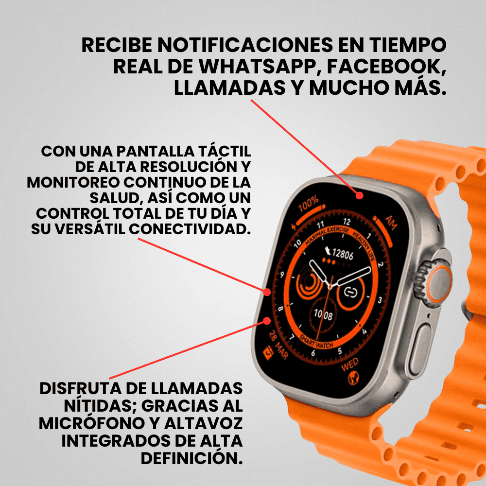 Combo Reloj Inteligente Ultra 8 + AirPods® ÚLTIMAS UNIDADES🚨