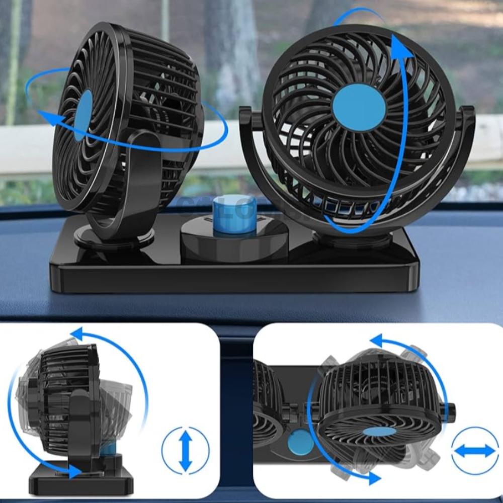 Ventilador FRESHCAR Doble Cabezal 360º - Para Auto