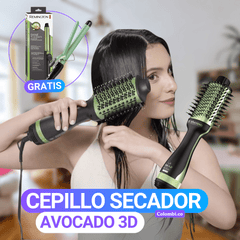 Combo Cepillo Secador Avocado + Pinza Rizador