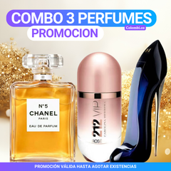 Combo 3 Perfumes Mujer - Chanel Nº 5 | 212 Vip Rose | Good Girl