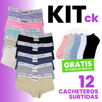 Kit CK con 12 Cacheteros + 12 Pares de Medias - Últimas Unidades🚨