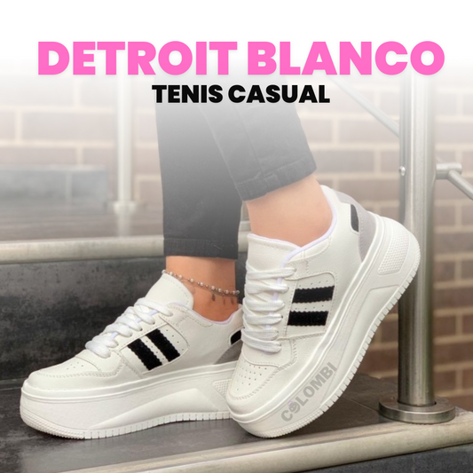 Tenis Casual de Mujer - Detroit Blanco