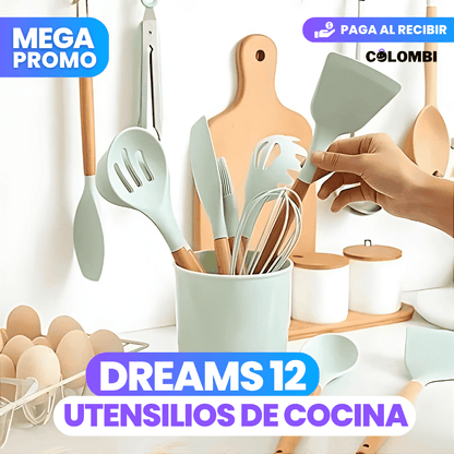 Utensilios de cocina de silicona - kit con 12