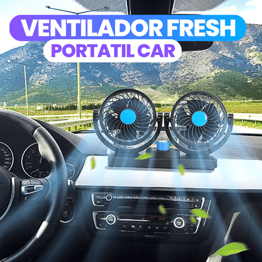 Ventilador FRESHCAR Doble Cabezal 360º - Para Auto