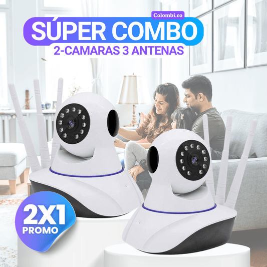 Super Combo 2 Camaras De Seguridad 3 Antenas